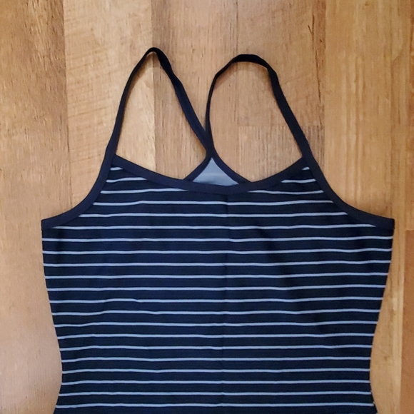 Tommy Hilfiger Womans Stretch Navy Striped Sleeveless Racerback Dress Size M - Picture 5 of 12